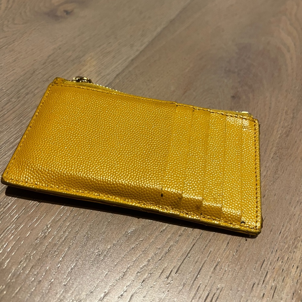Zip Fragments YSL Monogram Pouch Card Case Wallet - Picture 6 of 15